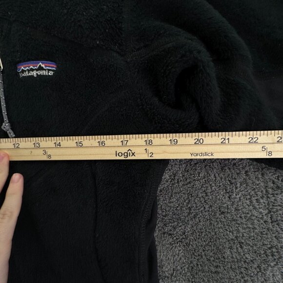 Patagonia Women Jacket Black Full Zip Fuzzy Soft Small USA Made Big Pockets - Picture 5 of 16